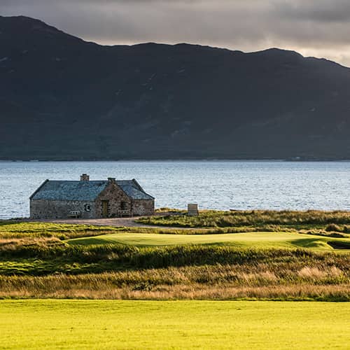 11th hole and boathouse